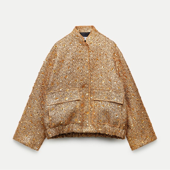 ZARA SEQUIN JACKET ZW COLLECTION - Picture 5 of 6